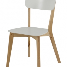 2. akosť Jedálenská stolička drevená Corby (SET 2 ks) breza / biela - 1
