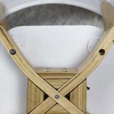 2. akosť Jedálenská stolička drevená Corby (SET 2 ks) breza / biela - 3