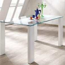 2. akosť Jedálenský stôl sklenený Emma, 150 cm  - 2