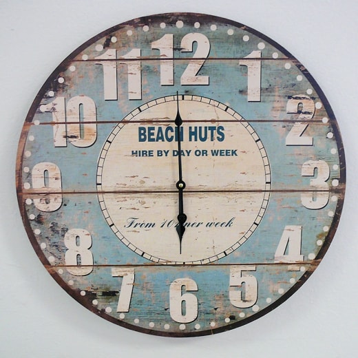 2. akosť Nástenné hodiny Beach Huts, 58 cm - 1