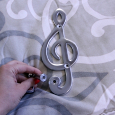 2. jakost Háček na šaty hliníkový Music Houslový klíč, 23 cm - 2 2. jakost Háček na šaty hliníkový Music Houslový klíč, 23 cm - 2