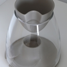 Aromalampa Dome 16 cm, sklo/kamenina šedá - 3