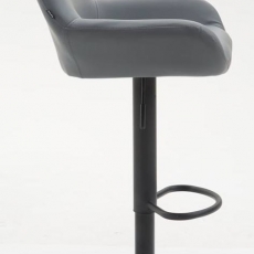 Barová stolička Brag (Súprava 2 ks), syntetická koža, sivá - 3