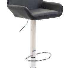 Barová stolička Brag, syntetická koža, čierna - 1