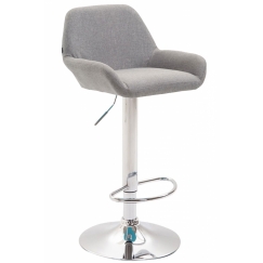 Barová stolička Brag, textilná látka, sivá