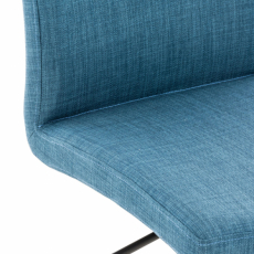 Barová stolička Cadiz, textil, čierna / modrá - 6