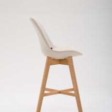 Barová stolička Cane (SET 2 ks), krémová - 3