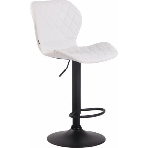 Barová stolička Cork, syntetická koža, čierna / biela - 1