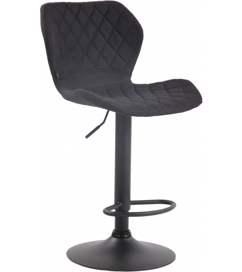 Barová stolička Cork, textil, čierna / čierns