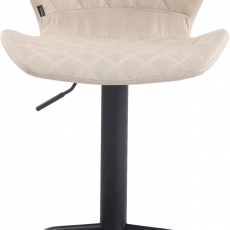 Barová stolička Cork, textil, čierna / krémová - 2