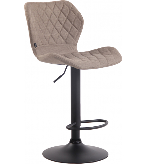 Barová stolička Cork, textil, čierna / taupe