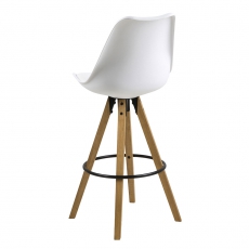 Barová stolička Damian (Súprava 2 ks), biela - 4