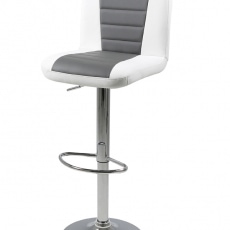 Barová stolička Felix biela / šedá - 1