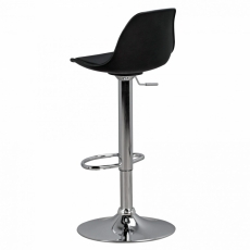 Barová stolička Ferit, syntetická koža, čierna - 7