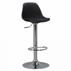 Barová stolička Ferit, syntetická koža, čierna