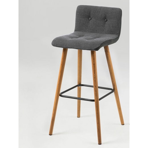 Barová stolička Fredy (Súprava 2 ks), sivá - 1