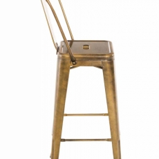 Barová stolička Gilet, zlatá - 2