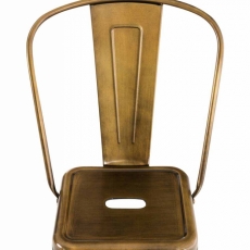 Barová stolička Gilet, zlatá - 4