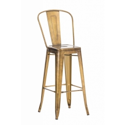 Barová stolička Gilet, zlatá