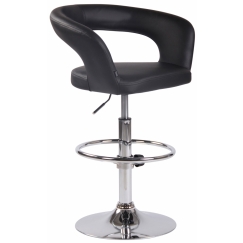 Barová stolička Jaen, syntetická koža, čierna