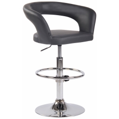 Barová stolička Jaen, syntetická koža, šedá