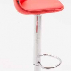 Barová stolička Kiel (SET 2 ks), syntetická koža, červená - 3