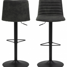 Barová stolička Kimmy (SET 2 ks), antracitová  - 5