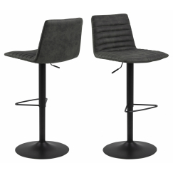 Barová stolička Kimmy (SET 2 ks), antracitová 
