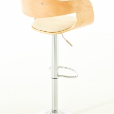 Barová stolička King (SET 2 ks), syntetická koža, krémová - 3