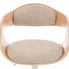 Barová stolička Kingston, textil, prírodná / krémová - 5