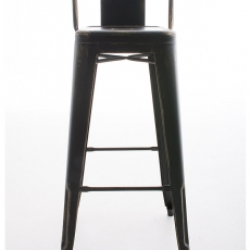 Barová stolička kovová Mason, antik čierna - 2