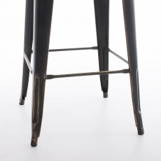Barová stolička kovová Mason L, antik čierna - 8