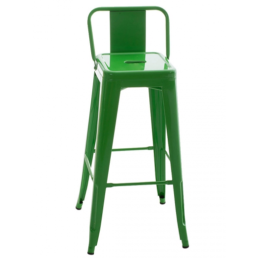 Barová stolička kovová Mason, zelená - 1