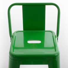 Barová stolička kovová Mason, zelená - 4