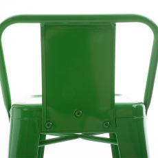 Barová stolička kovová Mason, zelená - 5