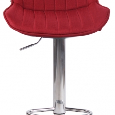 Barová stolička Lentini, textil, chróm / červená - 2
