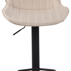 Barová stolička Lentini, textil, čierna / krémová - 2