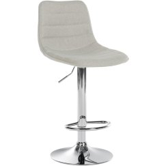 Barová stolička Lex, textil, chrómový podstavec / krémová