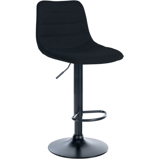 Barová stolička Lex, textil, čierny podstavec / čierna - 1