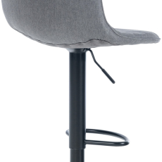 Barová stolička Lex, textil, čierny podstavec / sivá - 3