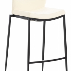 Barová stolička Matola, syntetická koža, krémová - 1