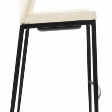 Barová stolička Matola, syntetická koža, krémová - 3
