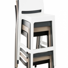 Barová stolička May, biela - 8