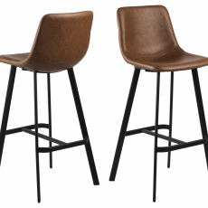 Barová stolička Oregon (SET 2 ks), hnedá - 1