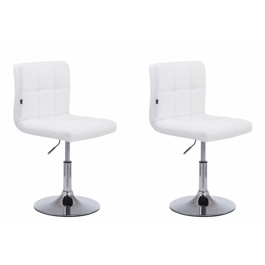 Barová stolička Palm (SET 2 ks), biela - 1