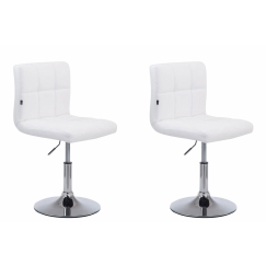 Barová stolička Palm (SET 2 ks), biela