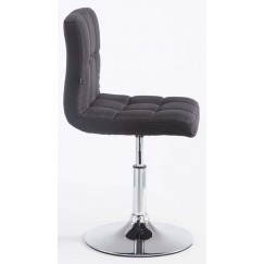 Barová stolička Palma (SET 2 ks), textil, čierna