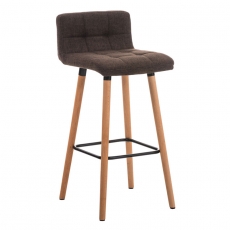Barová stolička s drevenou podnožou Connie, hnedá - 1