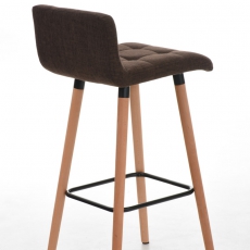 Barová stolička s drevenou podnožou Connie, hnedá - 4