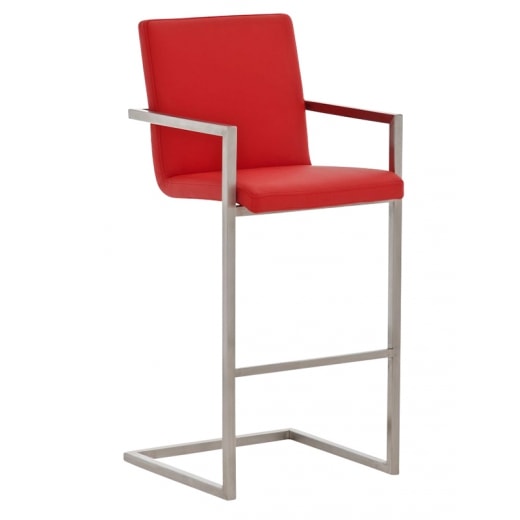 Barová stolička s nerezovou podnožou Aster  - 1
